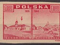 Poland 1945 Paisaje 1,50 ZT Rojo Scott 374